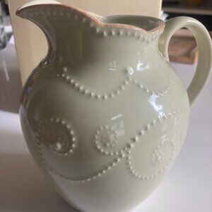 Lenox French Perle Pitcher: Pistachio